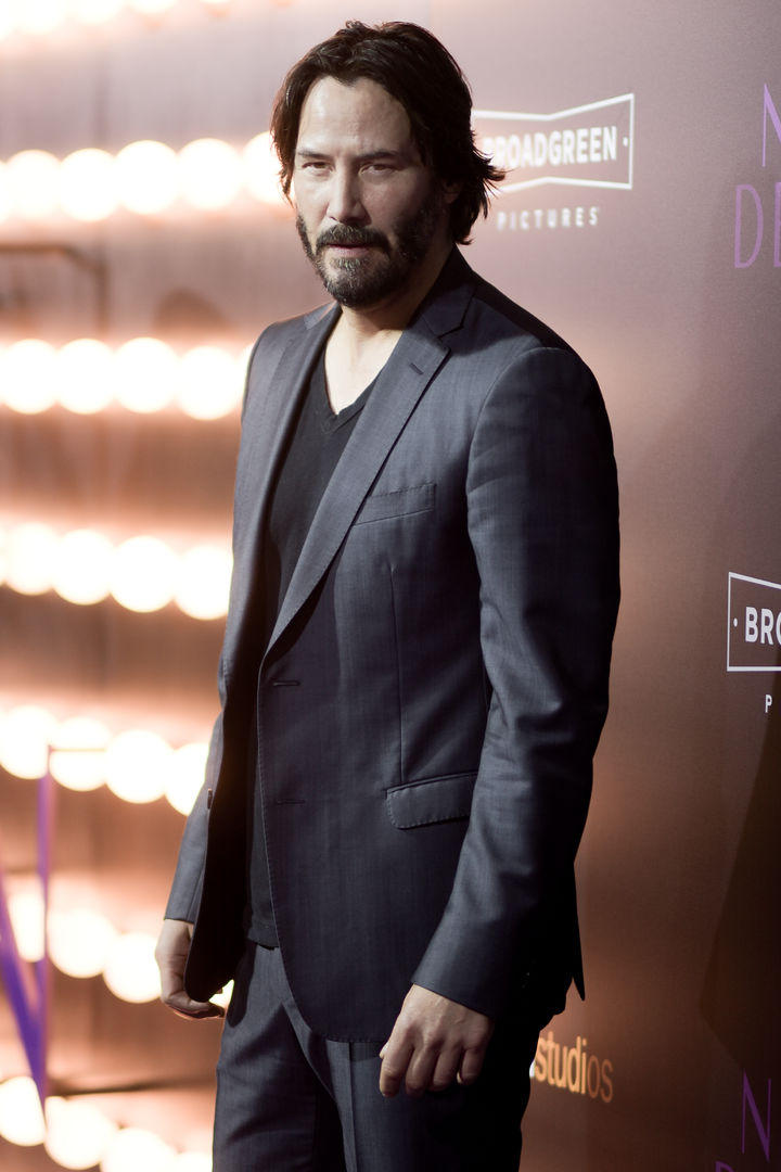 Keanu Reeves atendió a los medios en el estreno en Los Ángeles.