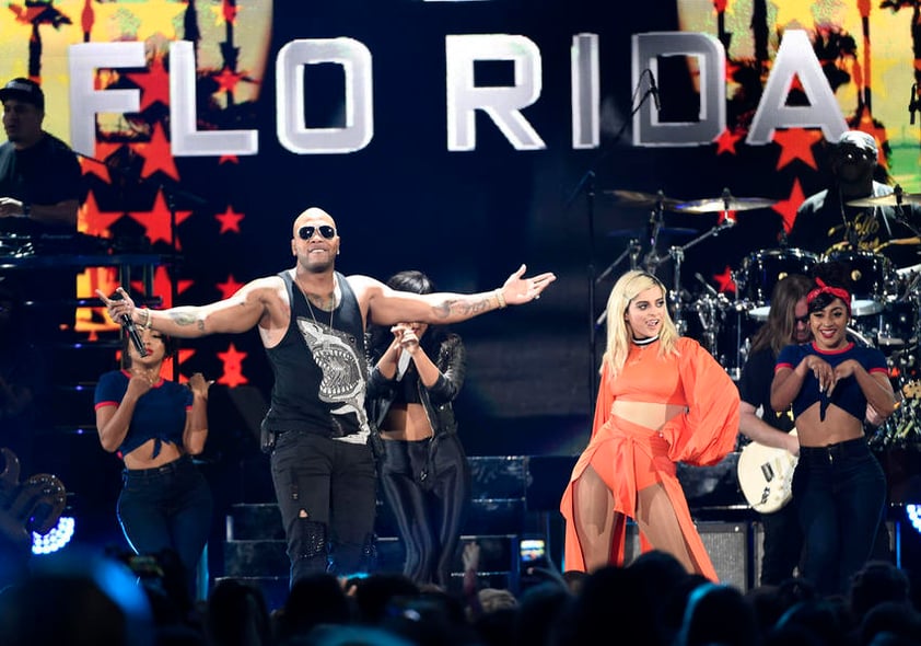 Bebe Rexha y Flo Rida pusieron la música a la ceremonia.