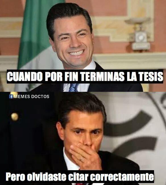 'Castigan' memes plagio en tesis de Peña Nieto