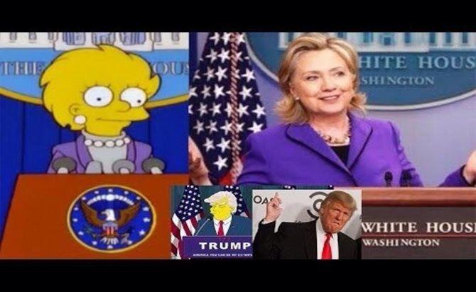 Compararon Hillary Clinton con Lisa Simpson.