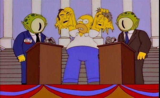 Los usuarios percibieron el debate como una escena de Los Simpson.