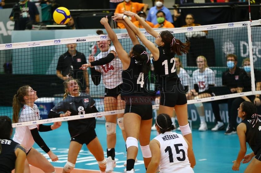 México derrota a Canadá 3-0 en el Mundial de Voleibol Sub-18, Durango 2021