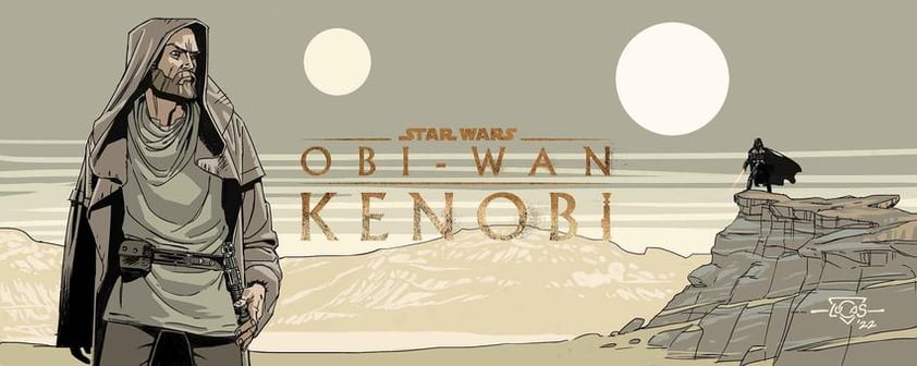 Mural promocional de la serie de Obi-Wan Kenobi vandalizado