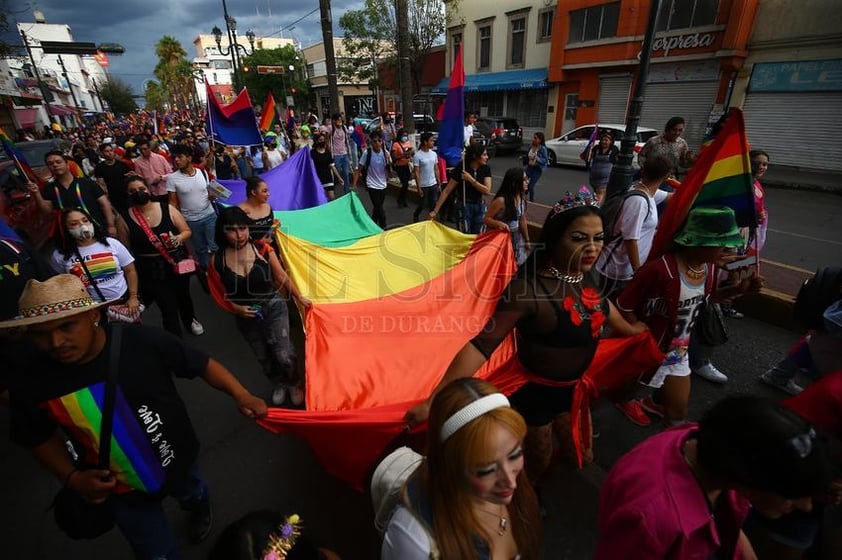 Marcha LGBT+ 2022 en la ciudad de Durango