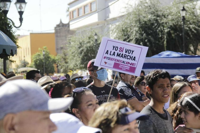 MARCHA A FAVOR DEL INE EN DURANGO