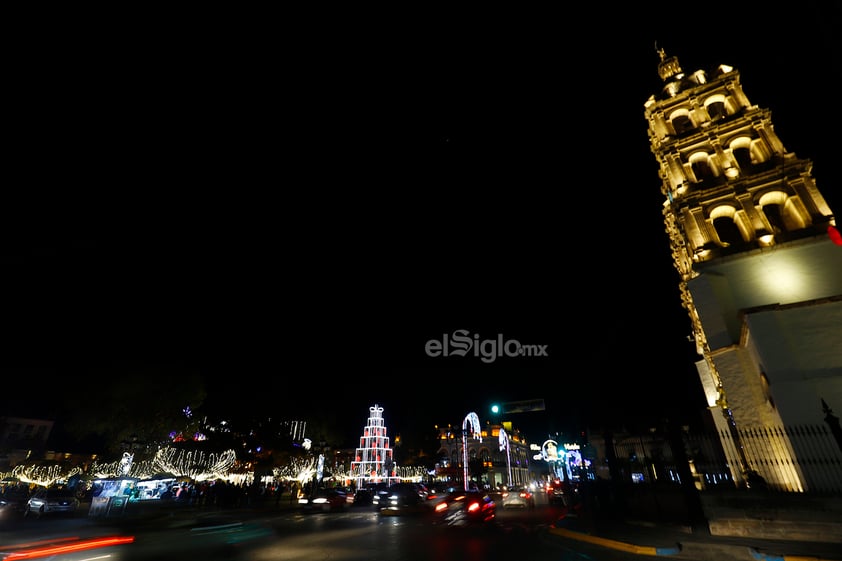 Alumbrado navideño del Centro Histórico de Durango