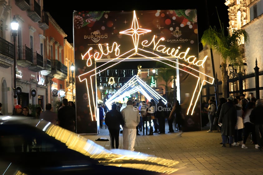 Alumbrado navideño del Centro Histórico de Durango