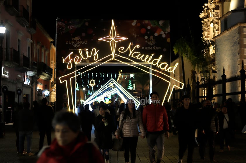 Alumbrado navideño del Centro Histórico de Durango