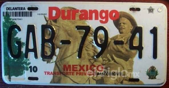 30 años de historia en las placas de Durango.