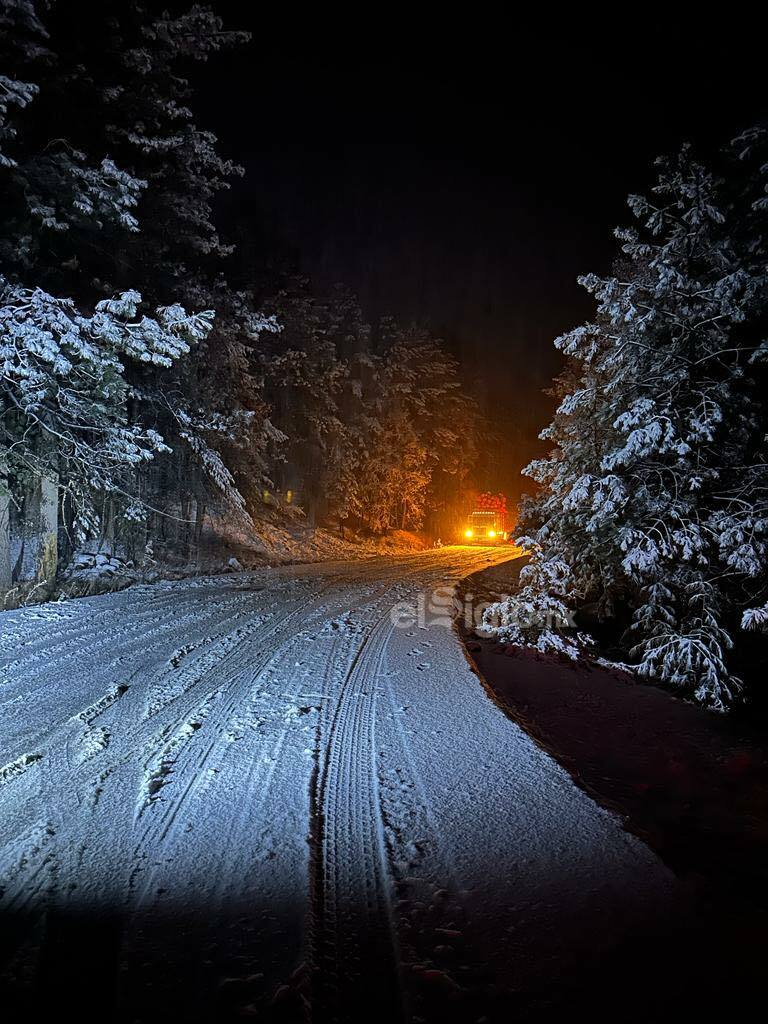 Este miércoles cerca de las 14:00 horas se reportó la caída de nieve en La Rosilla, localidad de Guanaceví, Durango.