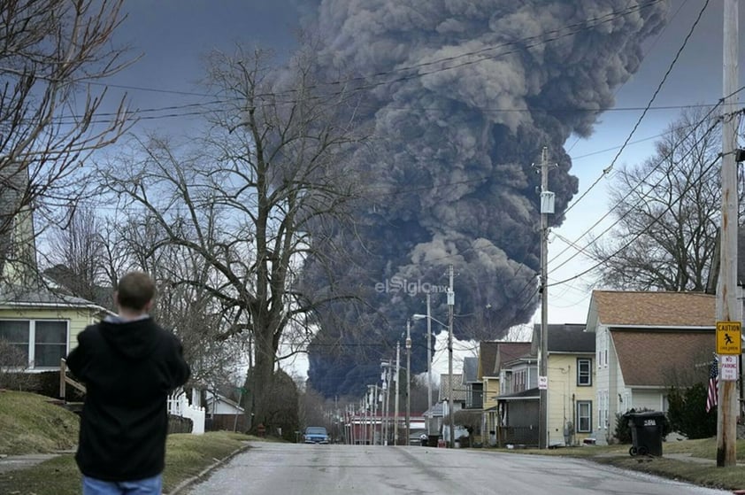 Impactantes imágenes de la nube química que cubre Ohio