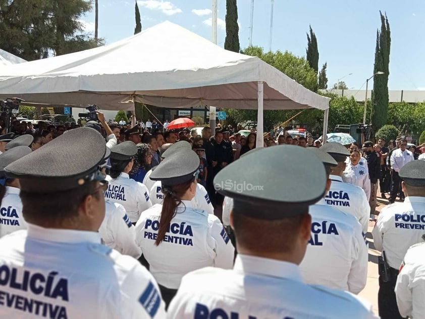 Realizan homenaje a policía municipal caído en cumplimiento de su deber.