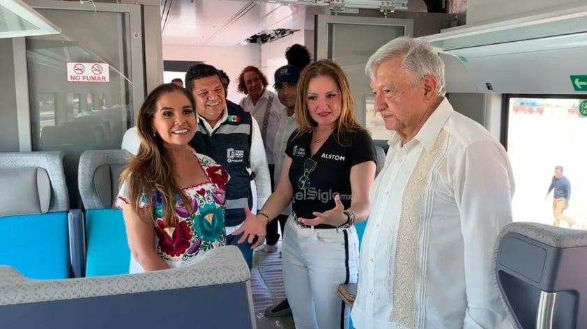 El pasado sábado, el presidente Andrés Manuel López Obrador presentó el primer vagón del Tren Maya en llegar a Cancún, Quintana Roo. Junto a la gobernadora Mara Lezama, difundieron las primeras imágenes del convoy que pertenecería a la línea 'Xiinbal'.