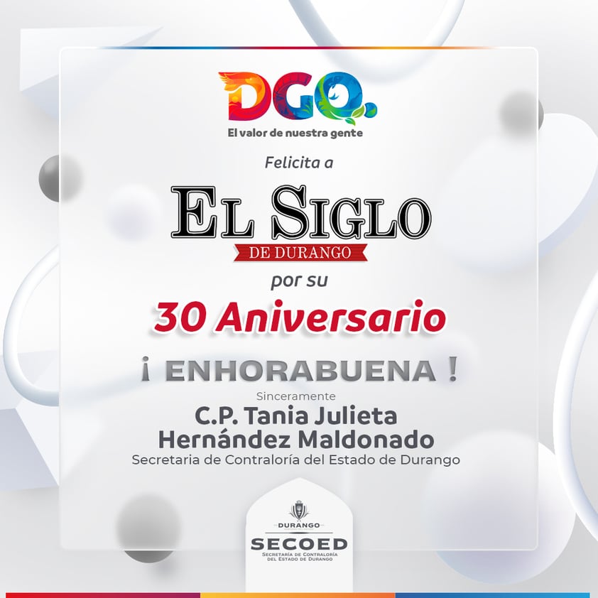 El Siglo de Durango cumplió sus primeros 30 años de vida