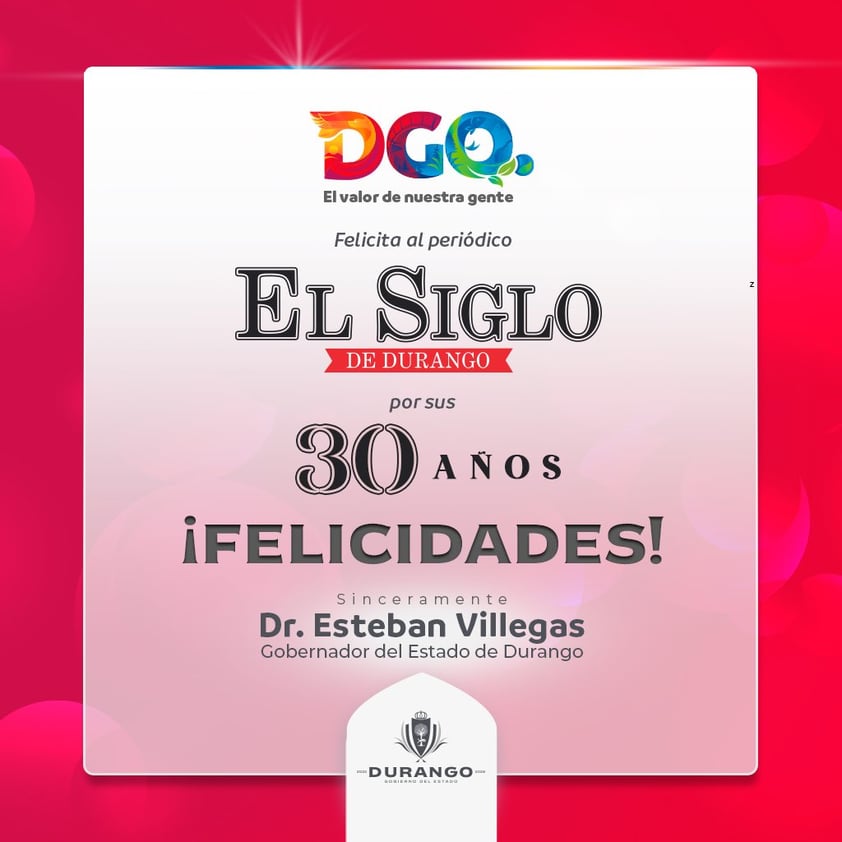 El Siglo de Durango cumplió sus primeros 30 años de vida