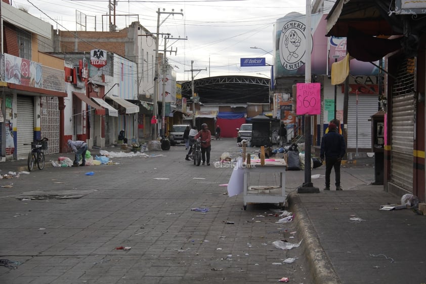 Esta mañana, la Zona Centro de Durango reporta con calles vacías en Navidad.