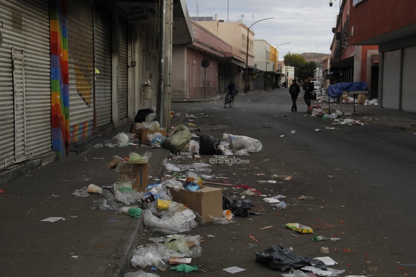 Esta mañana, la Zona Centro de Durango reporta con calles vacías en Navidad.