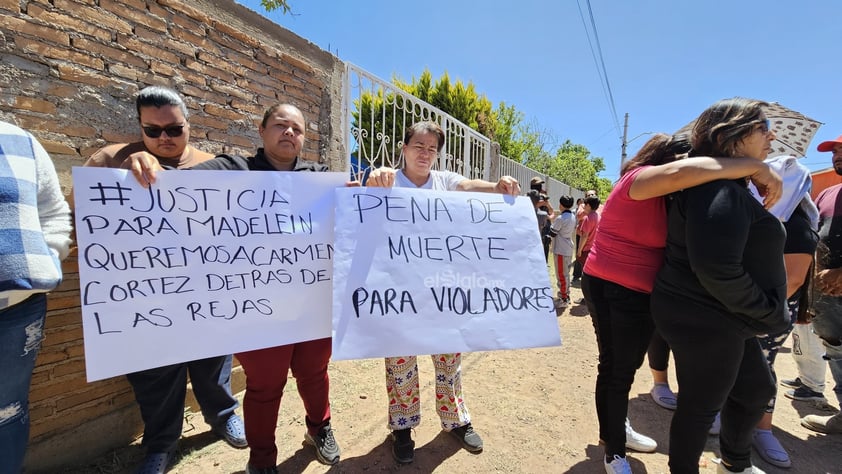 Familiares y vecinos exigen justicia por la pequeña Madelaine.