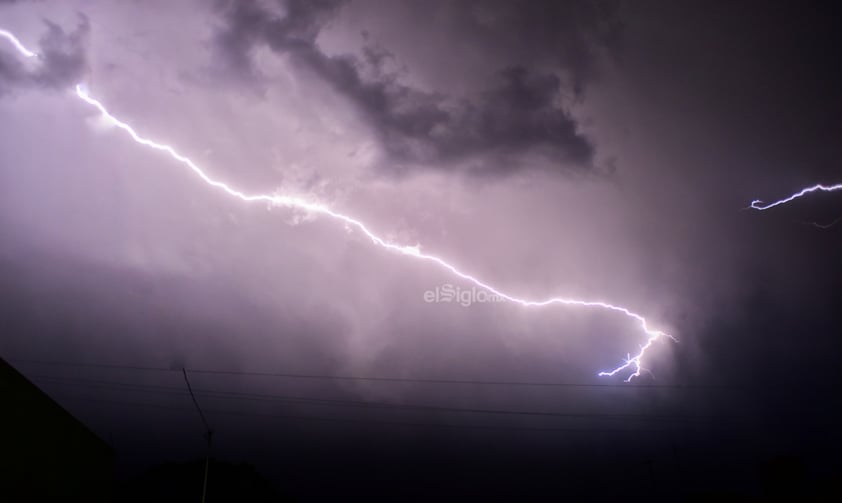 Tormenta eléctrica esta noche en Durango