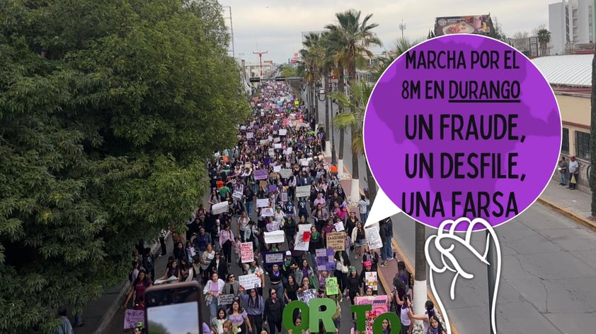 Tras marcha del 8M en Durango, surgen críticas por supuestos acuerdos entre colectivas y autoridades