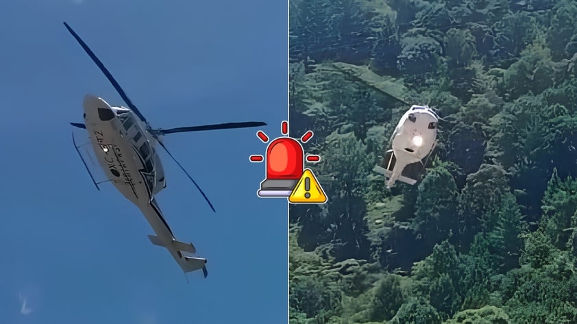 Helicóptero en el que viajaba Gobernador de Chiapas aterriza de emergencia | VIDEO