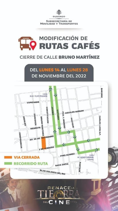 Aviso: Cierre de calles por grabaciones de película en el Centro de la ...