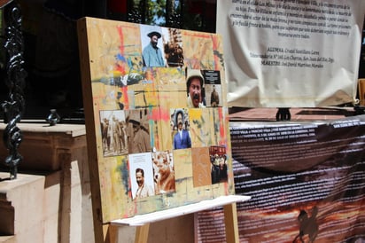 Desde días atrás, se habilitó un espacio para que los sanjuanenses y visitantes pudieran realizar retratos de Villa.