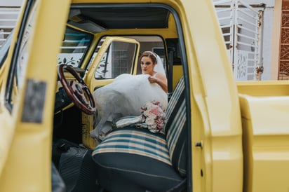 Momento del primer baile de los ahora esposos en la celebración.