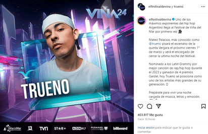 FOTO: Trueno / Instagram 