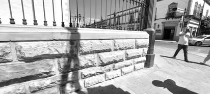 Listo. Así es como queda el muro atrial limpio con la capa protectora; así se espera que luzcan todos los trabajos de Catedral antes del miércoles.