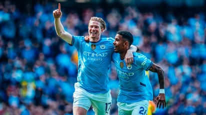 De Bruyne y Savinho, las figuras del segundo tanto.