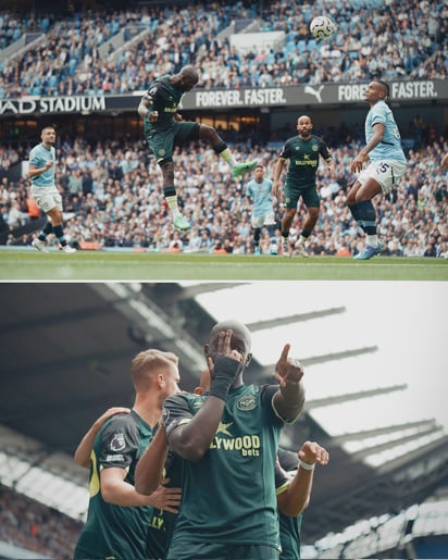 Yoane Wissa, tras marcar el primer tanto del encuentro en los primeros 22 segundos.