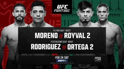 Los eventos principales del último evento de UFC en México.