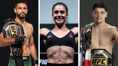 Grasso, Rodríguez y Moreno, quienes en algún punto fueron las caras aztecas de la UFC.