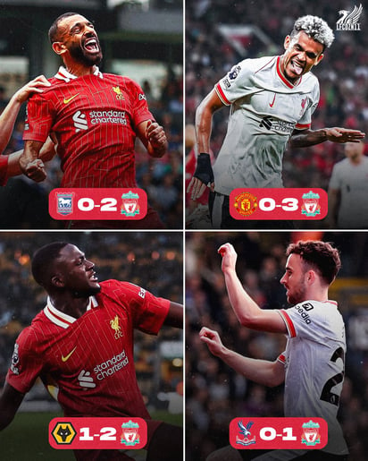 Liverpool ha ganado todos sus juegos de visita en la presente campaña.