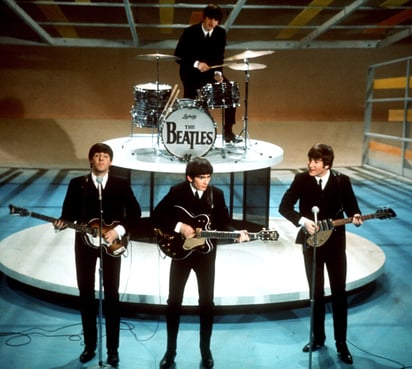 The Beatles en el 'Ed Sullivan Show', presentación que tuvo más de 70 millones de espectadores.