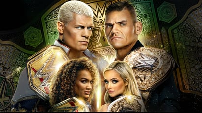 Los cuatro protagonistas de la velada, y quienes competirán por el Crown Jewel Championship.