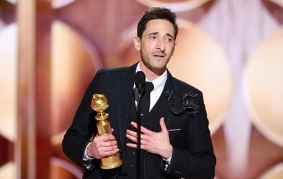 Adrien Brody fue el Mejor actor en película de drama por 'The Brutalist'.