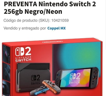 Aparentemente, Coppel se adelantó al anuncio de Nintendo y filtró el diseño de la caja de la consola.