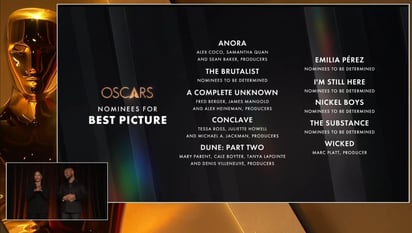 Esta es la lista completa de todos los nominados al Oscar a Mejor Película.