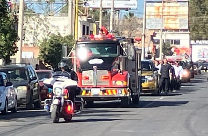 Adiós. Despidieron con honores a Miguel Ángel, bombero que falleció después de un accidente vial.