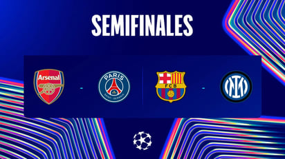 Estos serán los encuentros de Semifinales de la Champions League, con el FC Barcelona enfrentando al Inter de Milán.
