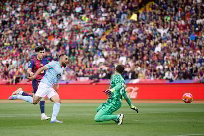 Pese a la derrota, Borja Iglesias se mostró insuperable, y aprovechando las debilidades culés, firmó un excelso Hat-Trick