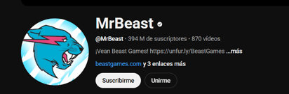 Contando actualmente con 394 millones de suscriptores, MrBeast es, posiblemente, el creador de contenido más viral y popular del mundo en la actualidad.