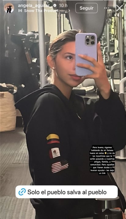 Esta fue la publicación en cuestión de Ángela Aguilar, la cual causó controversia en redes sociales.