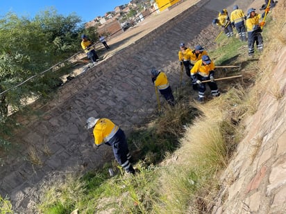 Trabajos. Aunado al retiro de la basura se realiza el mantenimiento y poda de los espacios; son acciones preventivas a la temporada de lluvias.