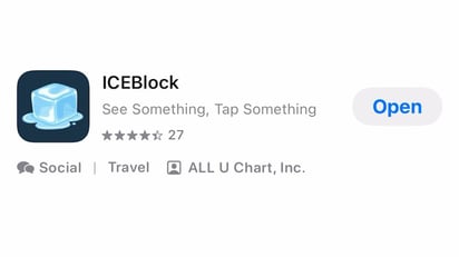 Así se ve ICEBlock en la tienda oficial de iOS.