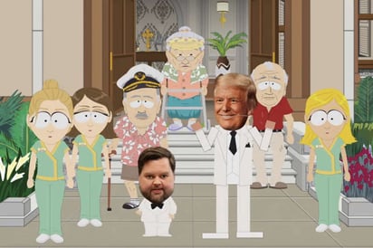 JD Vance es retratado como el pequeño ayudante de Donald Trump, con una voz infantilizada y siendo ridiculizado en cada momento.