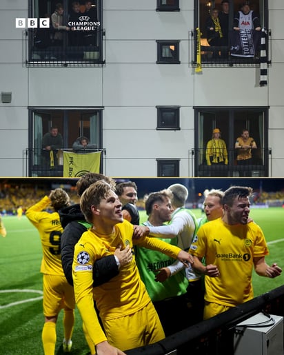 La primera mitad fue conquistada no solo por el conjunto noruego, sino también por sus hinchas, pues algunos pudieron ver el partido desde sus departamentos.