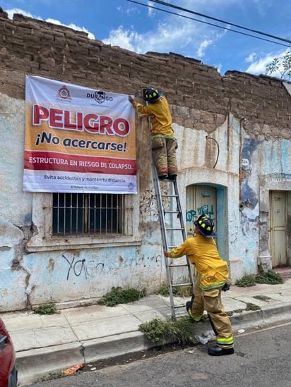 Protección Civil Municipal pone letreros en inmuebles en riesgo, pero solo eso pueden hacer.